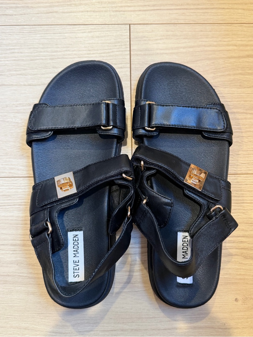 Steve Madden Black Mona Sandals